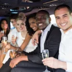 well-dressed-people-drinking-champagne-limousine
