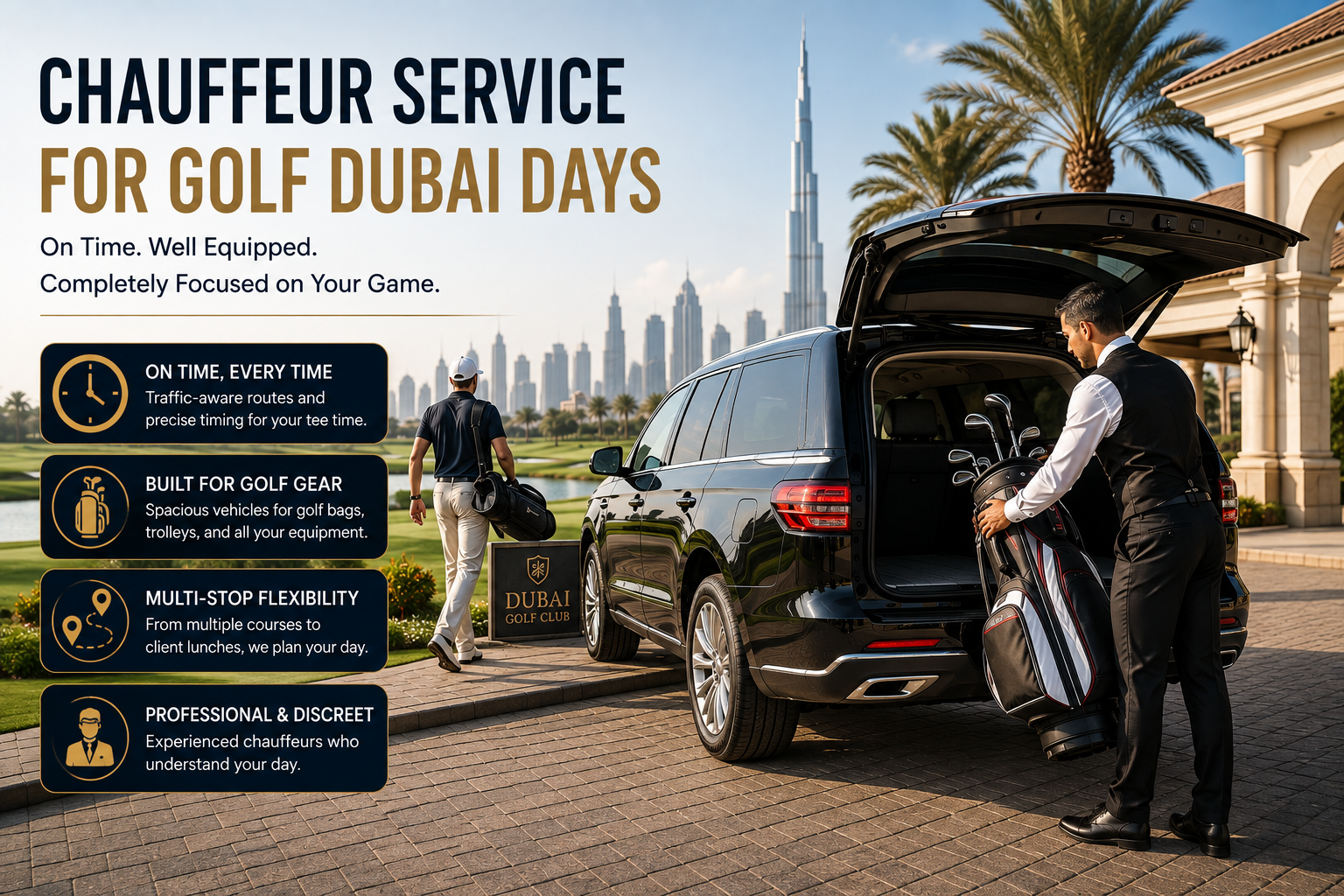 Chauffeur Service for a Golf Day in Dubai